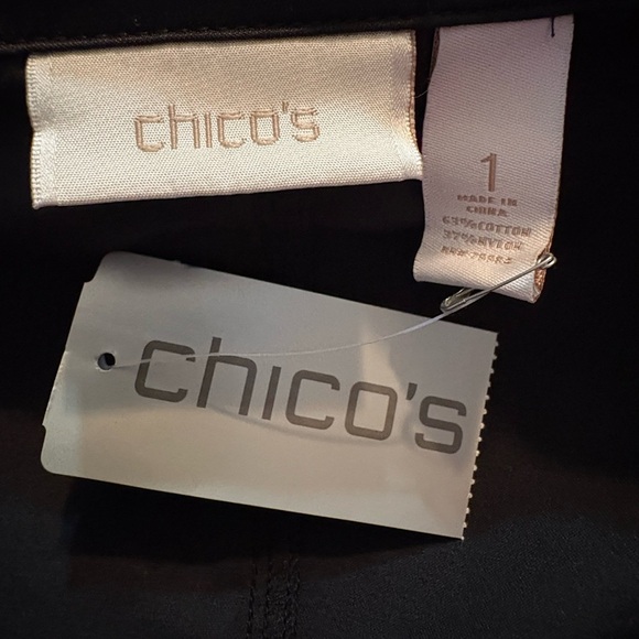 Chico's Black Utility Jacket with Tailored Fit and Notched Lapel size 1 (8/10) - Picture 6 of 7